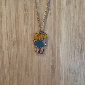 Kids Cabbage Patch Pendant Necklace - vintage